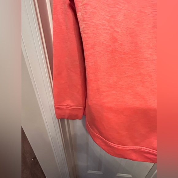 Under Armour Woman's Sweatshirt Small Bright Orange Graphic Hoodie Pullover - Picture 6 of 10